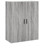 vidaXL Armoires murales 2 Pièces sonoma gris 69 5x34x90 cm