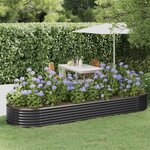vidaXL Lit surélevé de jardin Acier enduit de poudre Anthracite