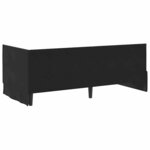 vidaXL Cadre de lit d'angle avec tête de lit Noir 90 x 190 cm Velours