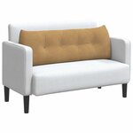 vidaXL Coussin de Dos Marron 140 x 24 x 50 cm Velours