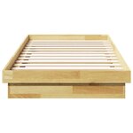 vidaXL Cadre de lit sans matelas 90x190 cm Bois de chêne massif