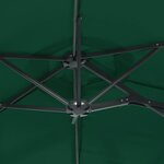 vidaXL Parasol à double tête avec LED vert 316x240 cm