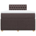 vidaXL Sommier à lattes de lit avec matelas Marron foncé 120x200 cm