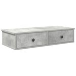 vidaXL Étagère murale avec tiroirs gris béton bois d'ingénierie