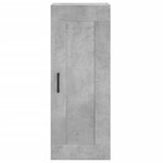 vidaXL Armoire murale gris béton 34 5x34x90 cm bois d'ingénierie