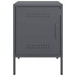 vidaXL Tables de chevet 2 Pièces anthracite 36x39x50 5 cm acier
