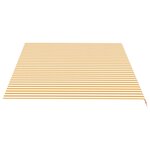 vidaXL Tissu de remplacement pour auvent Jaune et blanc 5x3 5 m