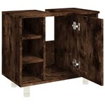vidaXL Armoire de bain Chêne fumé 60x32x53 5 cm Bois d'ingénierie
