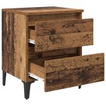 vidaXL Cabinet de lit Bois ancien 40x35x50 cm Bois reconstitué