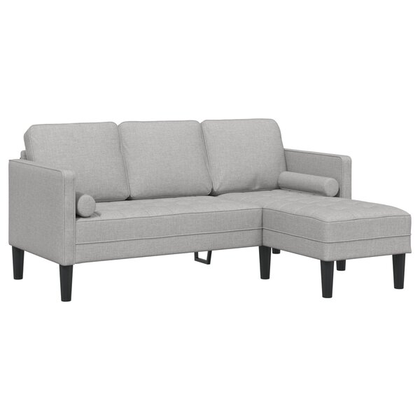 Canapé d'angle 3 places vidaXL Gris Nuage 160 cm Tissu