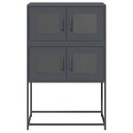 vidaXL Buffet haut anthracite 68x39x107 cm acier