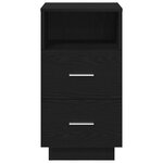 vidaXL Tables de chevet 2 Pièces avec 2 tiroirs noir 36x36x68 cm