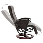 vidaXL Fauteuil TV pivotant Marron Similicuir
