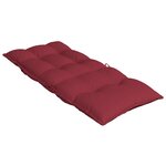 vidaXL Coussins de chaise à dossier haut lot de 4 rouge bordeaux