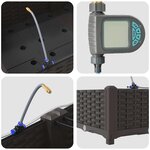 vidaXL Pots de jardin Marron 160 x 40 x 22 cm Acier