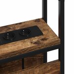 vidaXL Tête de lit de rangement Chêne fumé 140 cm Bois d'ingénierie