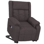 vidaXL Fauteuil Marron foncé Tissu