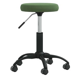 vidaXL Chaise de bureau pivotante vert foncé velours