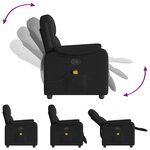 vidaXL Fauteuil de massage inclinable Noir Tissu