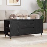 vidaXL Table basse Chêne noir 102 x 44 5 x 50 cm Bois d'ingénierie