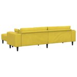 vidaXL Canapé avec coussin 3 Pièces Jaune Velours
