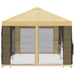 vidaXL Abri de jardin avec parois 6 x 3 m Crème Polyester et Acier