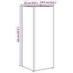 vidaXL Porte-parapluie Blanc 25 x 24 5 x 64 cm Bois d'ingénierie