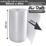 Lot de 20  rouleaux de film bulle d'air largeur 100 cm x longueur 50 mètres - gamme air'roll strandard