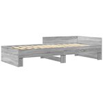 vidaXL Cadre de lit sonoma gris 75x190 cm bois d'ingénierie