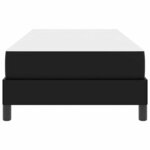 vidaXL Cadre de lit avec matelas Noir 80 x 200 cm tissu