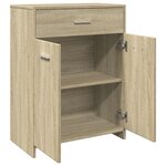 vidaXL Armoire de salle de bain Chêne sonoma 60x33x80 cm Aggloméré