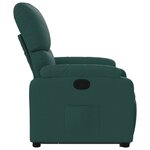 vidaXL Fauteuil inclinable vert foncé tissu