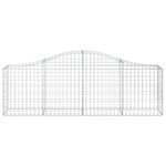 vidaXL Paniers à gabions arqués 2 Pièces 200x30x60/80 cm Fer galvanisé