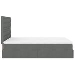 VidaXL Cadre de lit ottoman avec matelas gris foncé 140x200 cm tissu