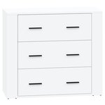 vidaXL Buffets 2 Pièces blanc bois d'ingénierie