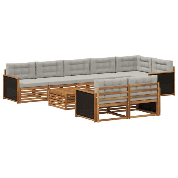 vidaXL Ensemble de canapés d'extérieur 9 pc