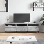 vidaXL Meuble TV gris béton 150x30x44 5 cm bois d'ingénierie