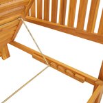 vidaXL Chaise longue 3-en-1 en bois d'acacia massif