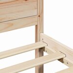vidaXL Cadre de lit avec tête de lit Naturel 140 x 190 cm Pin massif