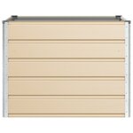 vidaXL Jardinière Ivoire 100 x 100 x 75 cm Acier