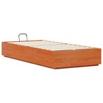 vidaXL Cadre de lit ottoman Brun Ciré 80 x 200 cm Pin massif