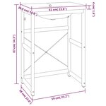 vidaXL Cadre de lavabo de salle de bain vasque à encastrer Noir Fer