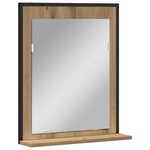 vidaXL Miroir de salle de bain chêne artisanal 50 x 12 x 60 cm