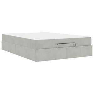 vidaXL Cadre de lit Gris clair 160 x 200 cm Velours