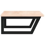 vidaXL Étagère de vasque murale acier et bois de chêne massif