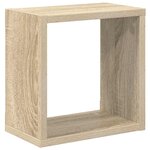 vidaXL Étagères cube murales 4 Pièces Chêne sonoma 26x15x26 cm