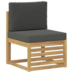 vidaXL Sofa de milieu extérieur Bois d'Acacia Massif Blanc