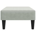 vidaXL Repose-pied gris clair 77x55x31 cm velours