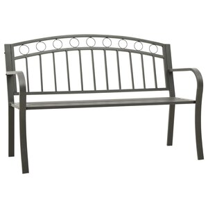 vidaXL Banc de jardin Gris 120 cm Acier