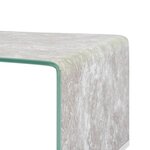 Vidaxl table basse marron marbre 98 x 45 x 31 cm verre trempé